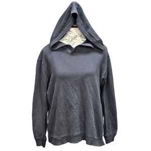 Wilt Hoodie Pullover Women XS Asymmetric Raw Hem Slouchy Minimalist Comfy Witchy